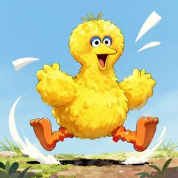 illustration of big bird going crazy by ilya kuvshinov katsuhiro otomo
