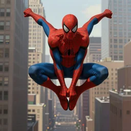 very detailed full body concept character portrait illustration of peter parker spider man swinging through new york city, digital illustration, concept art, matte painting, digital painting, illustration, amazing value control, john singer sargent, 8 k, ultra detailed, minimal artifacts, rubber suit, graphic style, screen tones, cinematic camera, realistic costume details, realistically rendered clothing, chromatic abberation