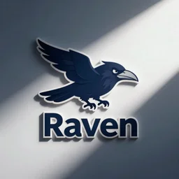 Raven logo, trending on dribbble, mascot