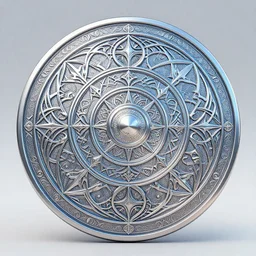 a shiney metalic intricate detailed magical disc, concept art by peter mohrbacher, featured on polycount, art nouveau, polycount, artstation hq, artstation hd