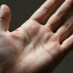 close up shot of a hand, hyperrealistic