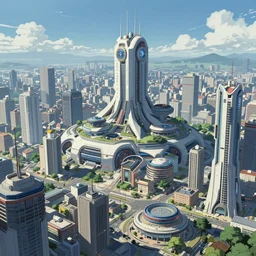 futuristic japanese city, highly detailed beautiful ukiyo - e,