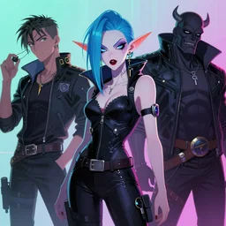 cyberpunk, goblin queen in the style of artgerm and charlie bowater and atey ghailan and mike mignola, bright colors and soft shadows and harsh rim light, epic lighting, tough, comic cover art, plain background, trending on artstation