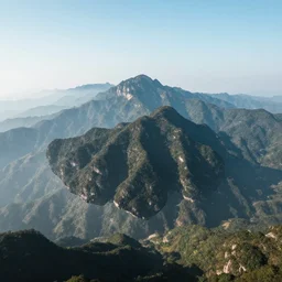 mountains floating in air