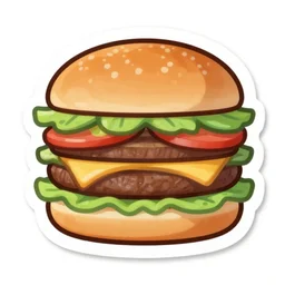 hamburger sticker