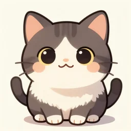 cute cat, artstation trending, digital painting