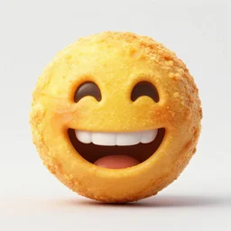 the scream with a deep fried emoji face