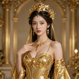 Beautiful girl, goddess, goddess of peace, highly detailed and intricate, golden ratio, hypermaximalist, elegant, ornate, luxury, elite, James jean