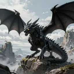 anime black dragon fantasy artstation