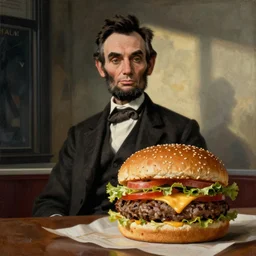 Abraham Lincoln at Mc Donalds by Edward Hopper