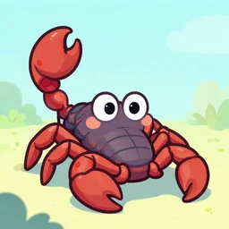 cartoon of adorable scorpion