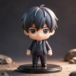 an anime nendoroid of sans, detailed product photo