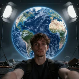 last selfie on earth, apocalyptic world after world war, studio light style, trending on artstation, deviantart