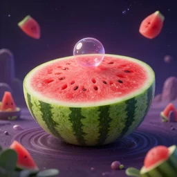 a universe made of watermelon, hd watermelon universe trending on artstation