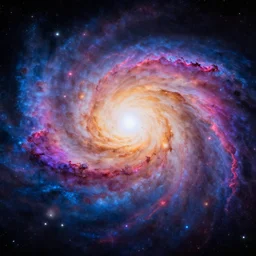 a colorful galaxy dimension, high detail