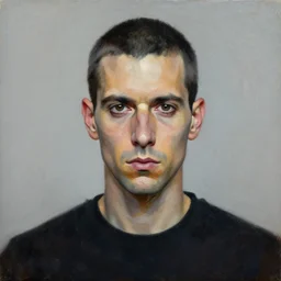 aphex twin portrait, oil painting