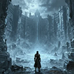 eleum loyce, dark souls 2, frozen city, vast, giant walls