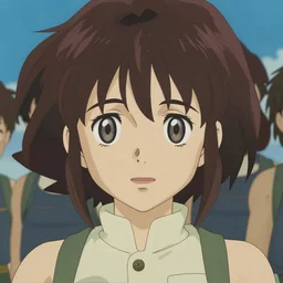 scene from nausicaa twrp Starlight Brigade, protagonist face, 8k, hd, high resolution