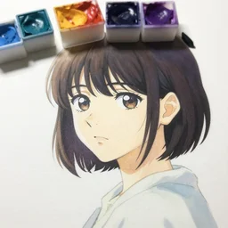gouache, limited palette, by award - winning mangaka, backlighting, depth of field.