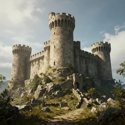 drobe footage of a acient castle, high art, octane render, artstation