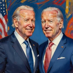 joe biden as james bond, james bond as joe biden, roy lichtenstein, digital art illustration, impressionist oil painting, trending on artstation, intricate
