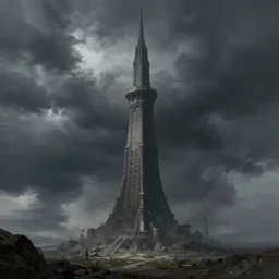 digital matte painting mage tower storm landscape by mark gurney and james simonetti illustration artstation