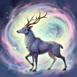 side profile, male satyr rogue, gloomhaven, luminescent, colorful swirly magic ripples, pastel colors, by greg manchess, huang guangjian, gil elvgren, sachin teng, greg rutkowski, jesper ejsing, ilya kuvshinov