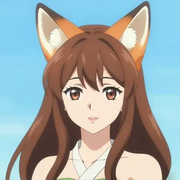 An anime portrait of a beautiful woman with fox ears, by Shinichirou Otsuka and Shingo Adachi, trending on artstation, pixiv