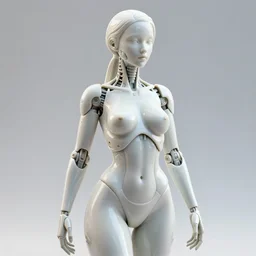 intricate hyper detailed ultra sharp 3 d render of a beautiful smooth porcelain seductive cyborg woman portrait, medium shot portrait, bright light, alexandre ferra mecha, haute couture deeply cyberpunk art nouveau huge white fractal mycelum and fungi yellow hibiscus head ornaments, big embroidered leaves filigree spreaded roots, yellow infrared, octane render, volumetric cinematic lighting, 8 k, vray tracing