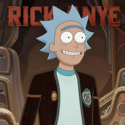 John Noble as Rick Sanchez, science fiction, retro cover, high details, intricate details, by vincent di fate, artgerm julie bell beeple, 60s, inking, vintage 60s print, screen print