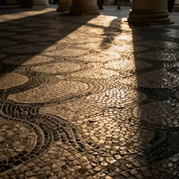 etching of a tesselated pavement on a national monument