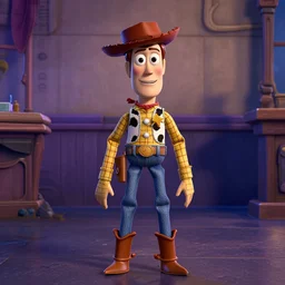 american gothic in the style of toy story