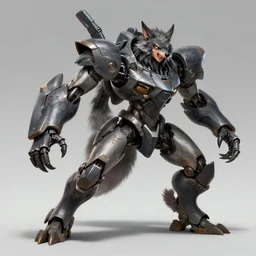 a professional digital art of girl fighting werewolves in a chonky mecha with thin stick legs and arms, very detailed digital art, trending on art station, highly detailed, sharp focus, illustration, concept art