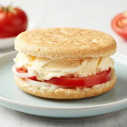 ice cream sandwich with onion and tomato, food photography