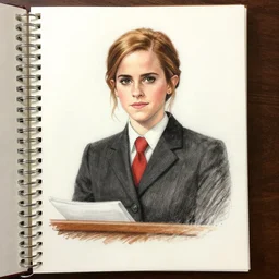 emma watson courtroom sketch,