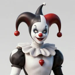 front shot of a court jester!!!! character, by artgerm greg rutkowski gustave dore, octane render, polished glossy, holographic metallic, bionic futurism, galactic robotic cyborg, 8 5 mm f 1. 8 lit edges, elegant luminous complex quartz highly detailed concept, polygonal shards, artstation sharp focus ray tracing cinematic masterpiece fine portrait ominous