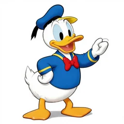 donald duck trump in the style of walt disney, clean linework, finely detailed n - 9
