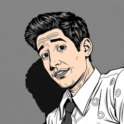 lin manuel miranda in the style of junji ito
