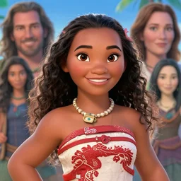 highly detailed portrait of disney's moana, magnificent, photographic realistic background, by james gilleard, by joe fenton, by kaethe butcher, trending on instagram, award winning details
