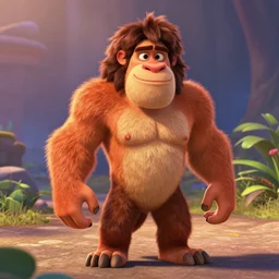 tarzan, screenshot in a typical 3 d pixar movie, disney infinity 3 star wars style, volumetric lighting, subsurface scattering, photorealistic, octane render, josh black
