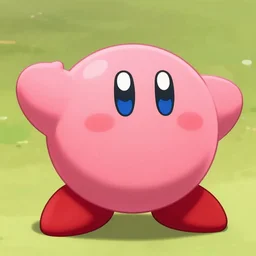 kirby with human arms, video game