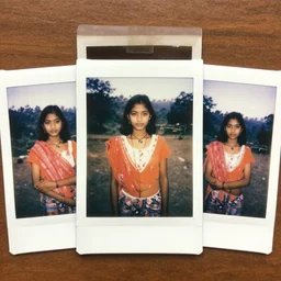 3 5 mm vintage portrait polaroid picture of nepali village girl posing for playboy photoshoot