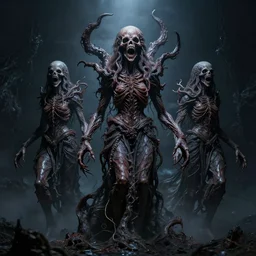 the transcendent beings embodying fundamental fear, studio light, photorealistic, detailed photography, divinity, awful, cosmic horror