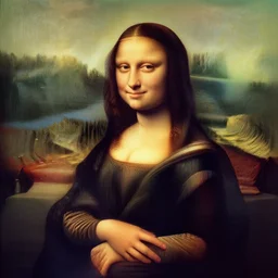 davinci's mona lisa but she's from the 8 0 s