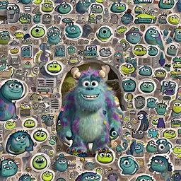 a cinematic image of a cute and adorable pixar monster, 4k, 100mm, full monster in frame