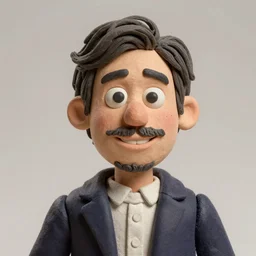 beautifully rendered, masterpiece, caricature, claymation, luis guzman as luigi making absurd silly looking faces