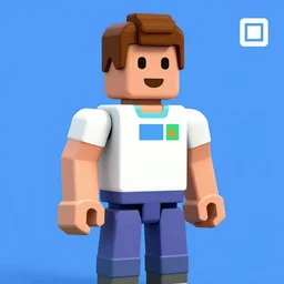 a portrait of a roblox character