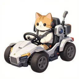a cat driving a mech, illustration concept art anime key visual trending pixiv fanbox by wlop and greg rutkowski and makoto shinkai and studio ghibli and kyoto animation symmetrical facial features