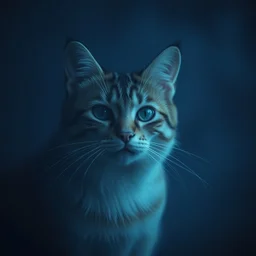 cinematic mystical cat, soft fog f 1. 1 2 8 mm