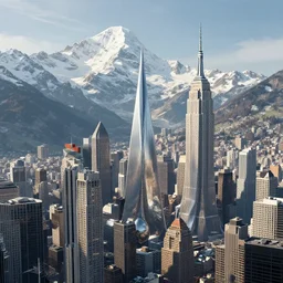 masterpiece, swiss alps, new york city, fantasy, by santiago calatrava and andreas franke, digital art, highly detailed, artstation